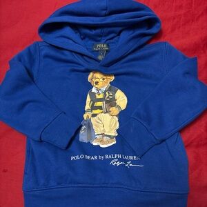 Polo by Ralph Lauren Kids Royal Blue Bear Hoodie